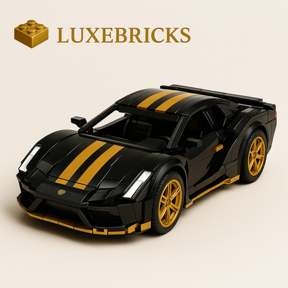 Black & Golden Supercar Building Blocks Set