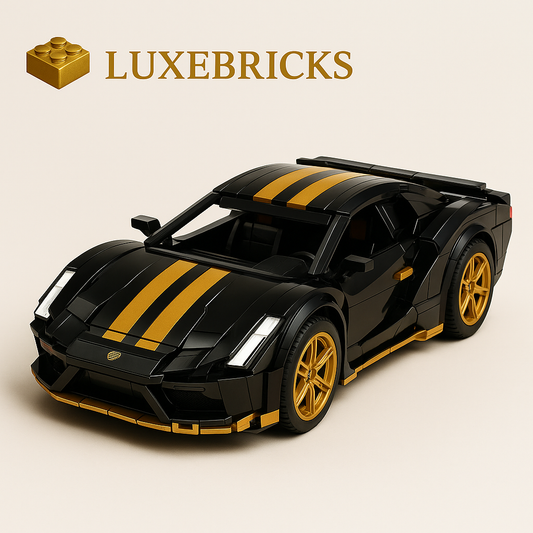 Black & Golden Supercar Building Blocks Set