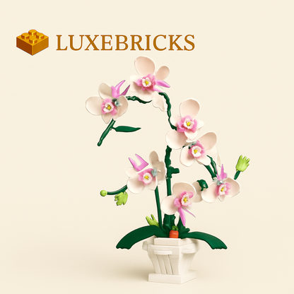 Elegant Orchid Bloom Building Set