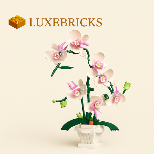 Elegant Orchid Bloom Building Set