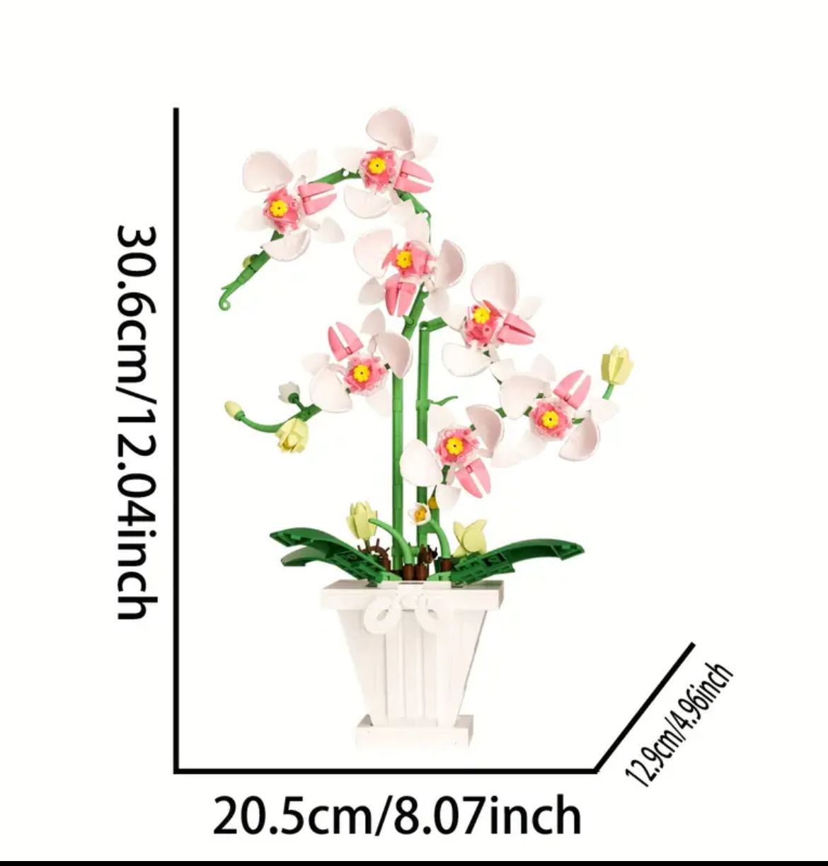 Elegant Orchid Bloom Building Set