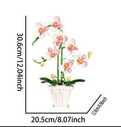Elegant Orchid Bloom Building Set