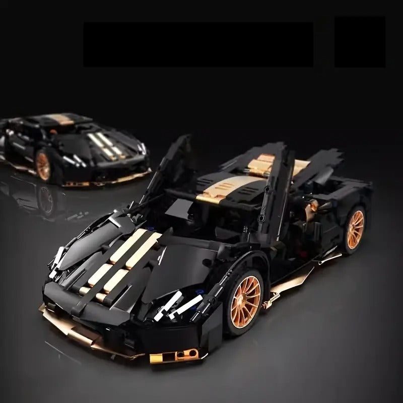 Black & Golden Supercar Building Blocks Set