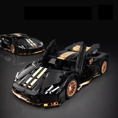 Black & Golden Supercar Building Blocks Set